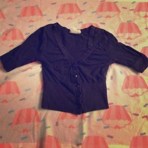 Short Sleeved Crop Top Cardigan